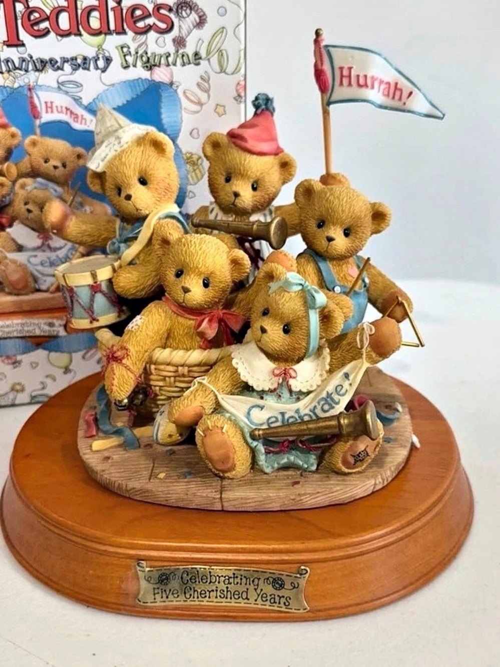 Cherished Teddies Strike Up the Band Figurine with Original Box limited edition
